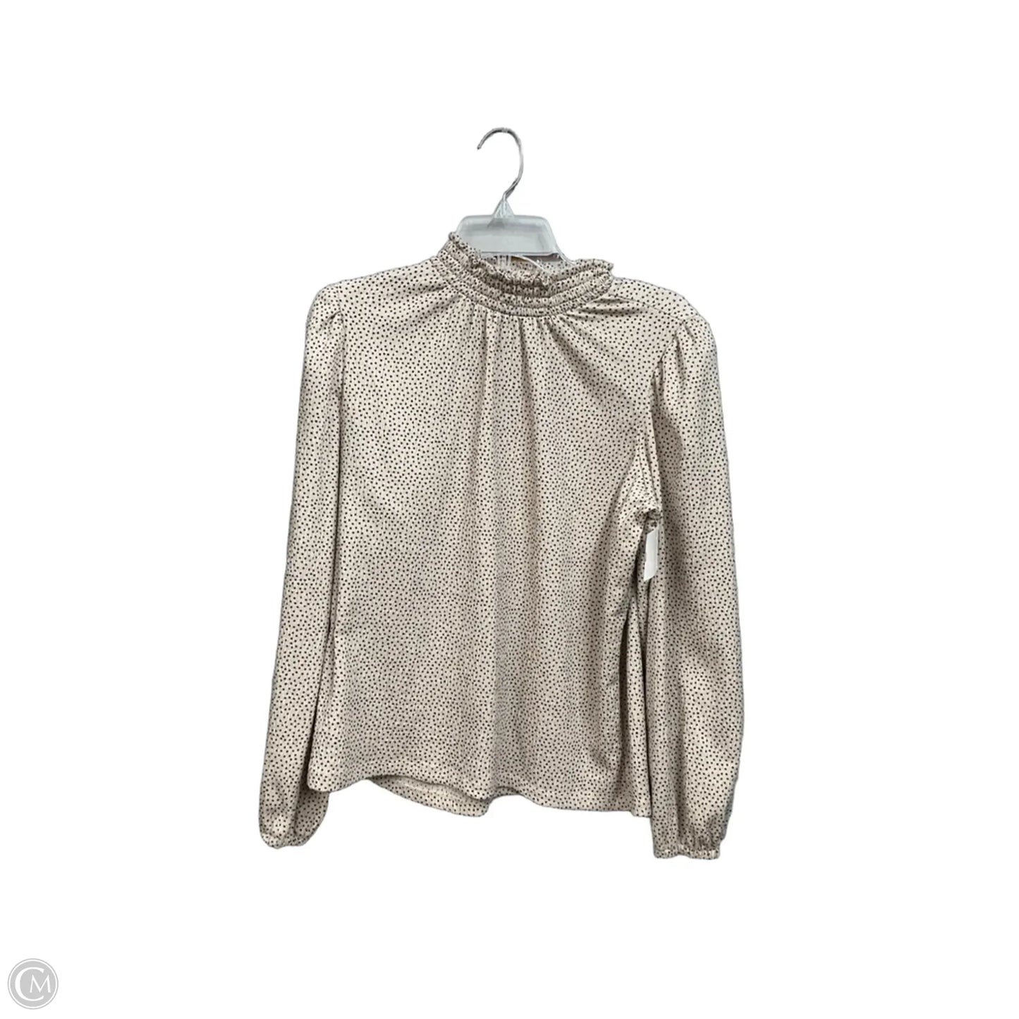 Top Long Sleeve By Loft In Polkadot Pattern, Size: S