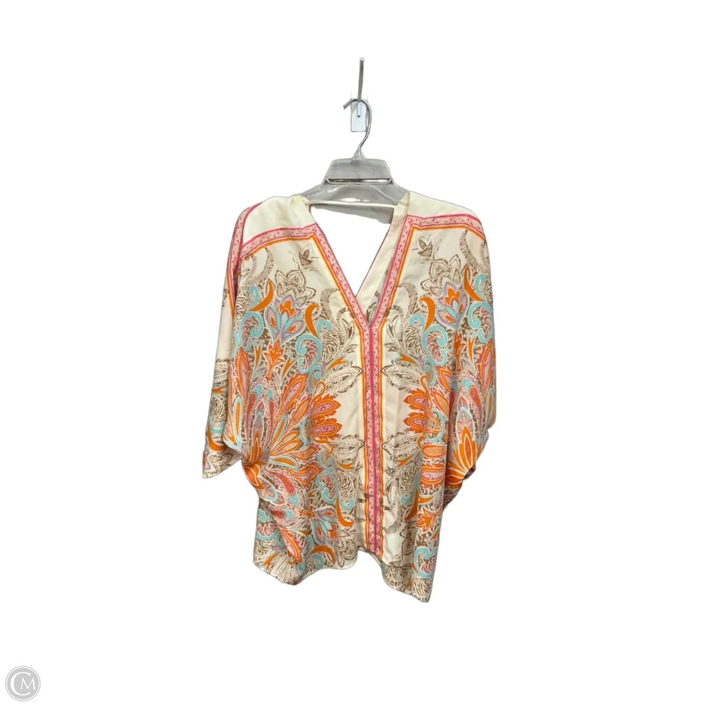 Top 3/4 Sleeve By Rose And Olive In Floral Print, Size: M