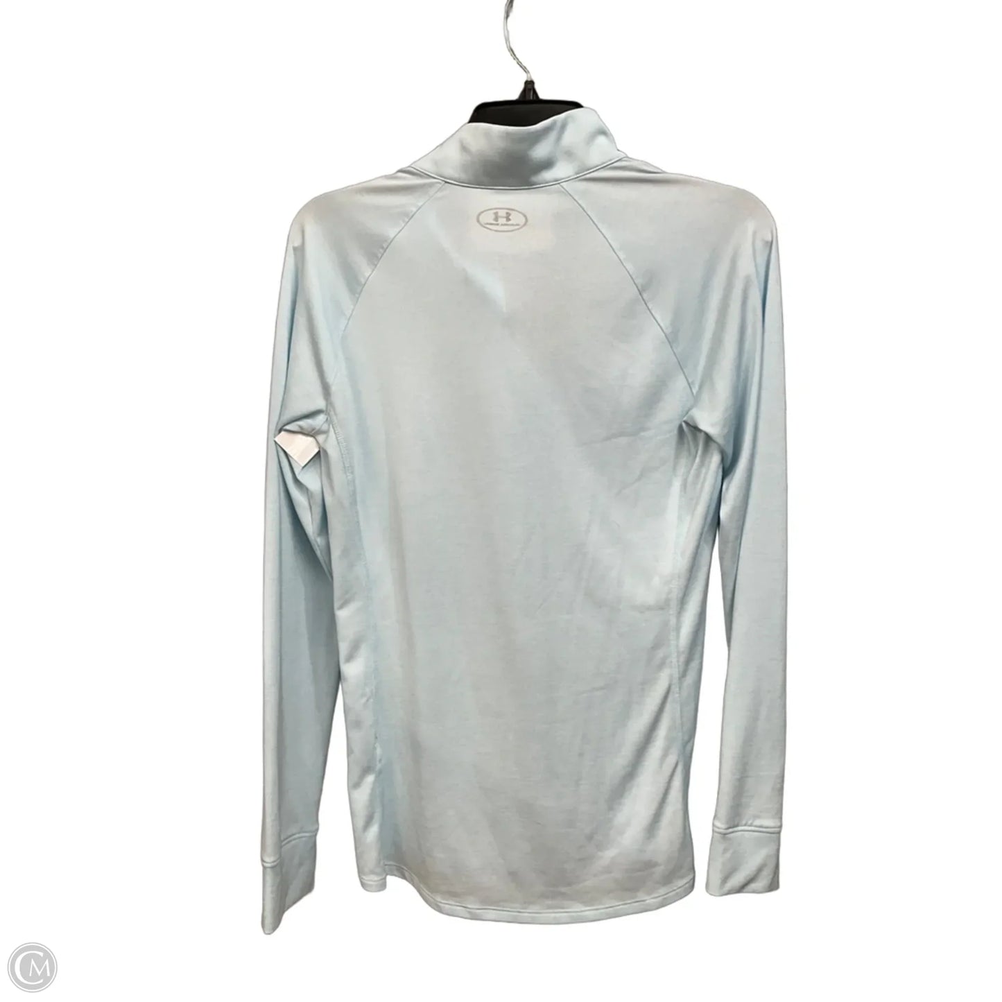 Athletic Top Long Sleeve Collar By Under Armour In Blue, Size: M