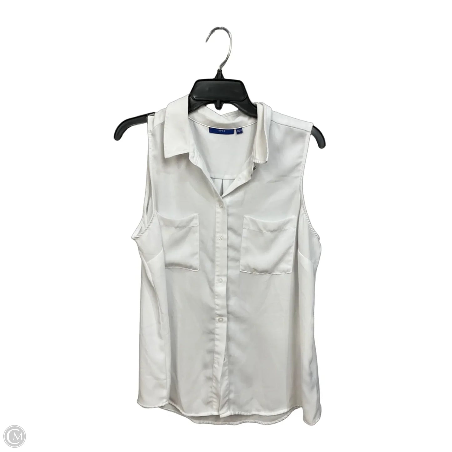 Blouse Sleeveless By Apt 9 In White, Size: L