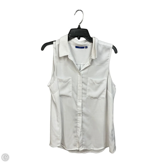 Blouse Sleeveless By Apt 9 In White, Size: L