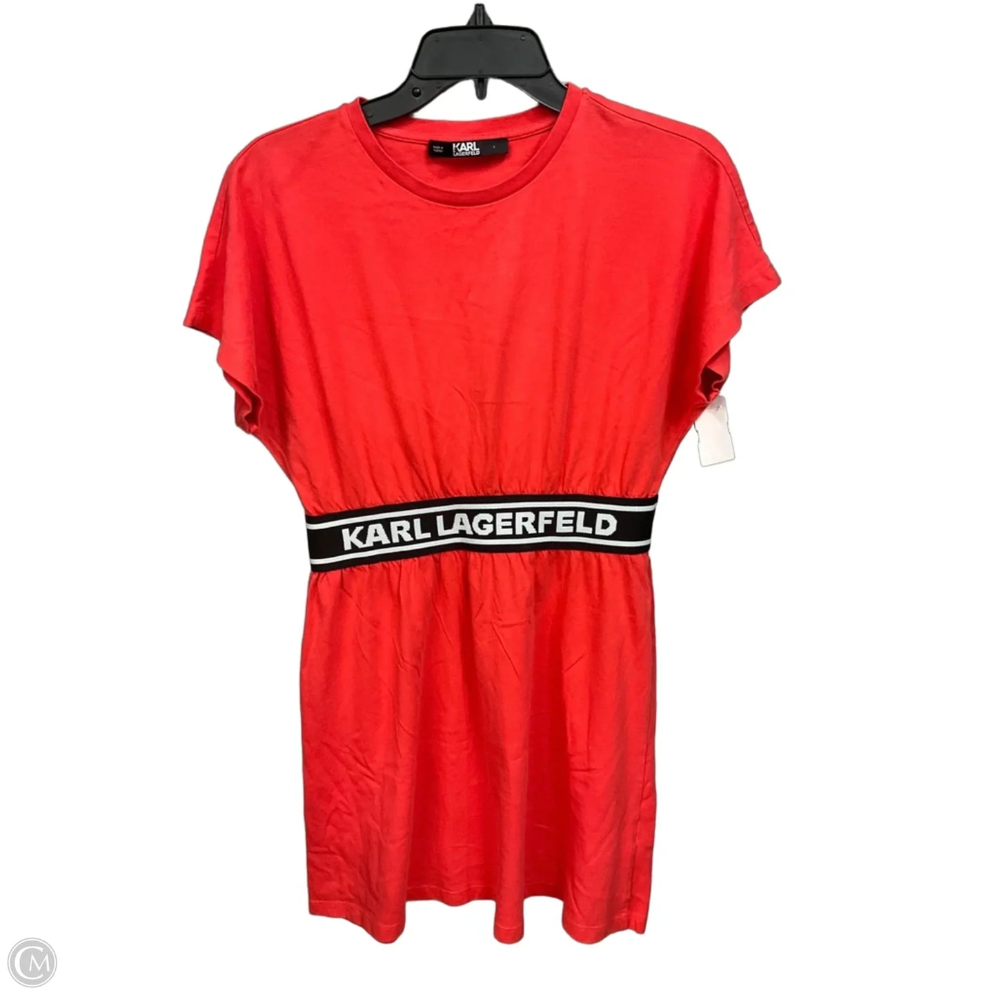 Dress Designer By Karl Lagerfeld In Coral, Size: S