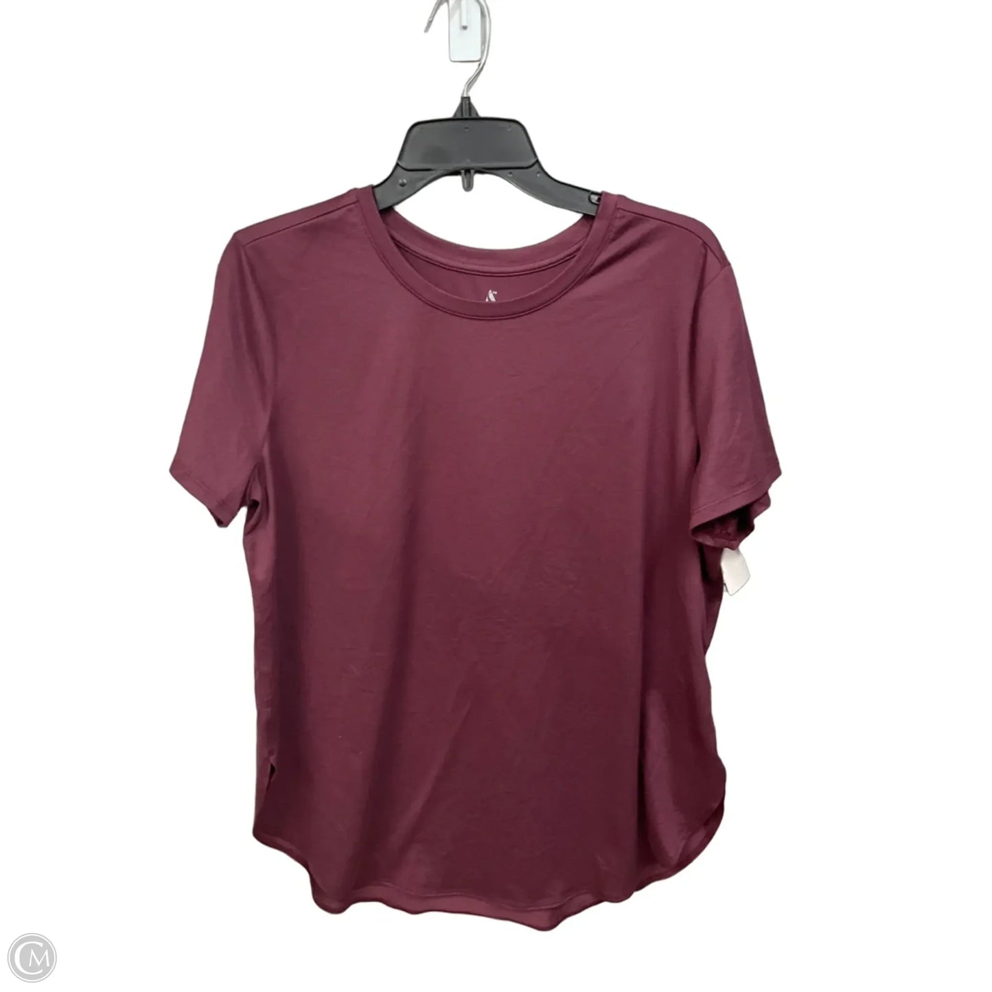 Top Short Sleeve Basic By Skechers In Maroon, Size: L