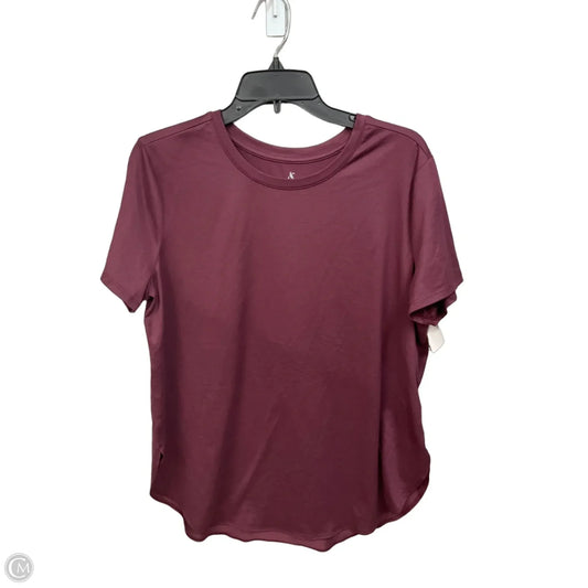 Top Short Sleeve Basic By Skechers In Maroon, Size: L
