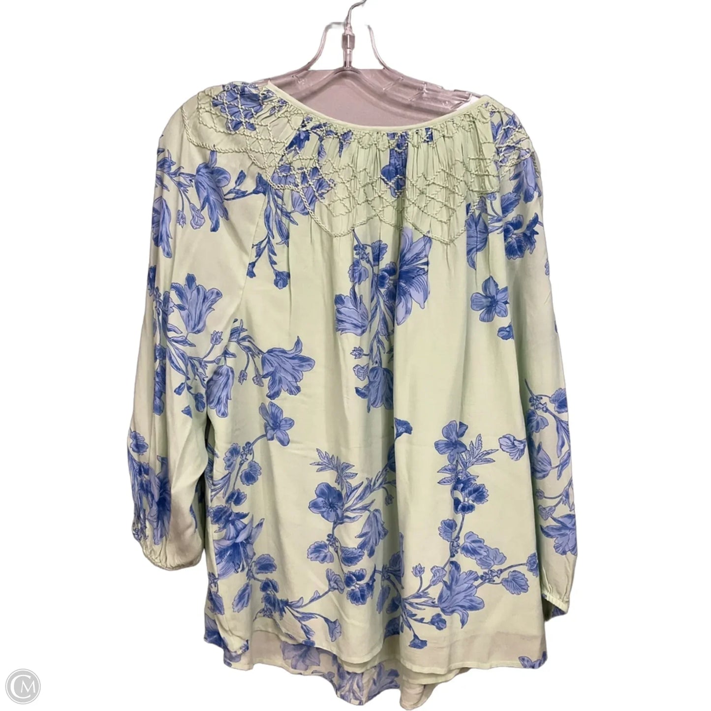 Top 3/4 Sleeve By Talbots In Floral Print, Size: Xl