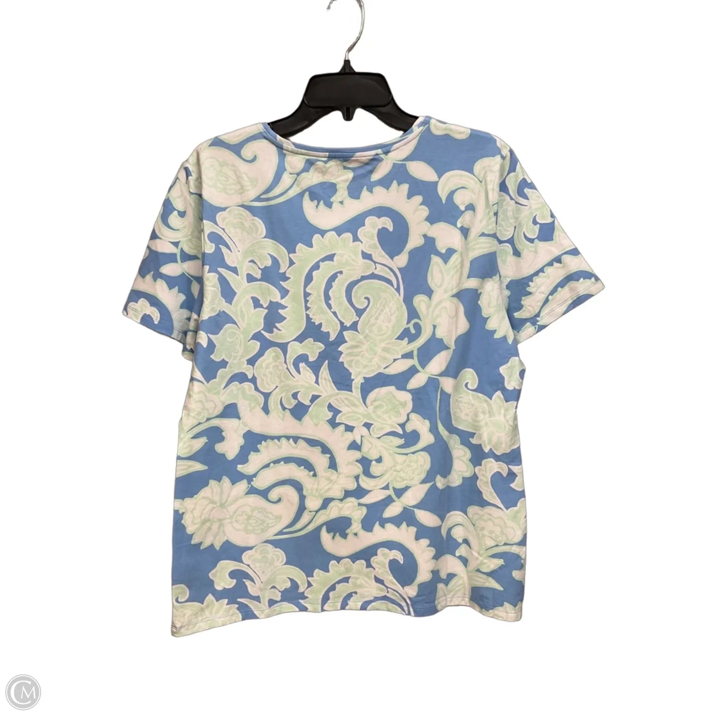 Top Short Sleeve By Talbots In Floral Print, Size: Xl