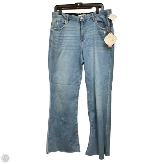 Jeans Flared By Knox Rose In Blue Denim, Size: 16