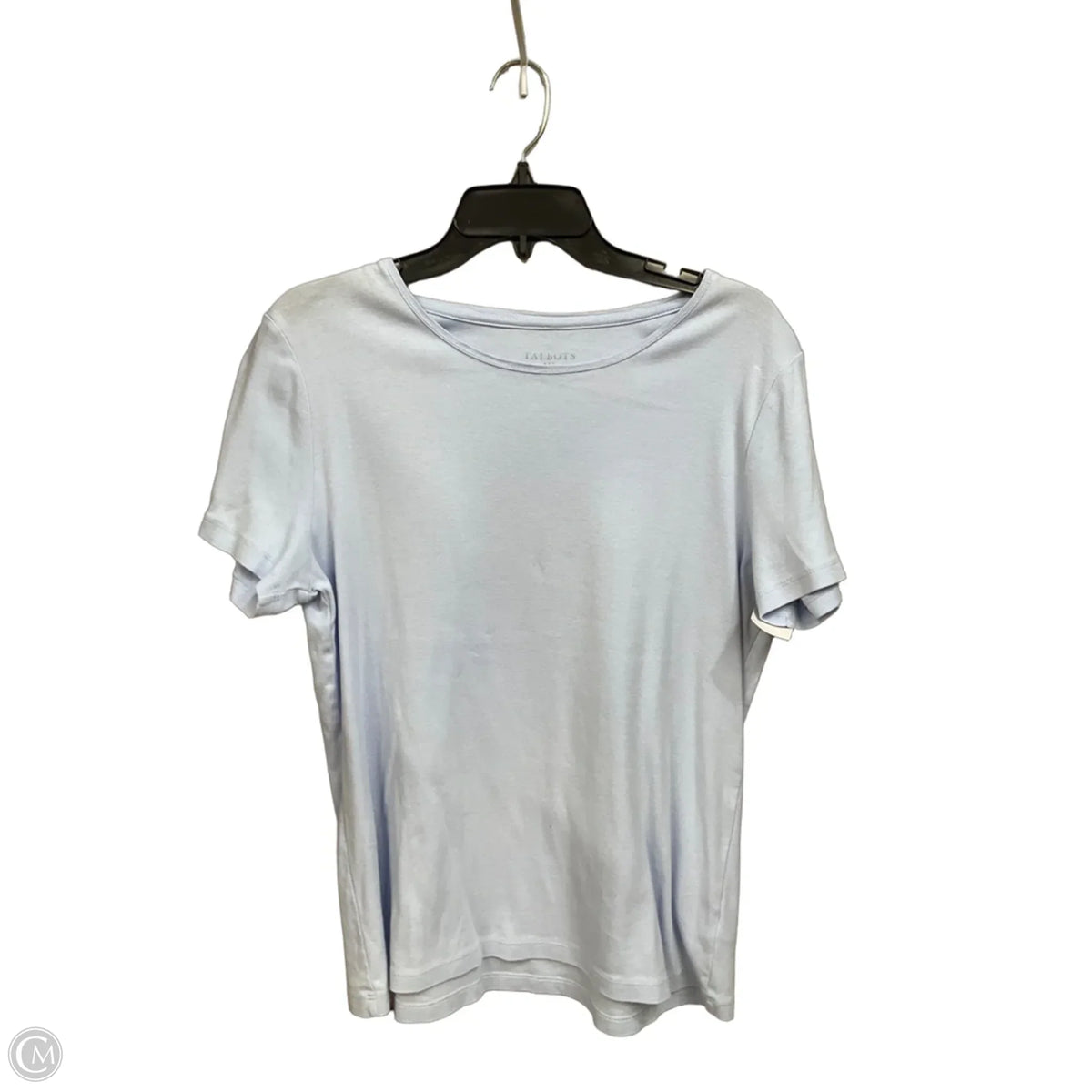 Top Short Sleeve Basic By Talbots In Blue, Size: L