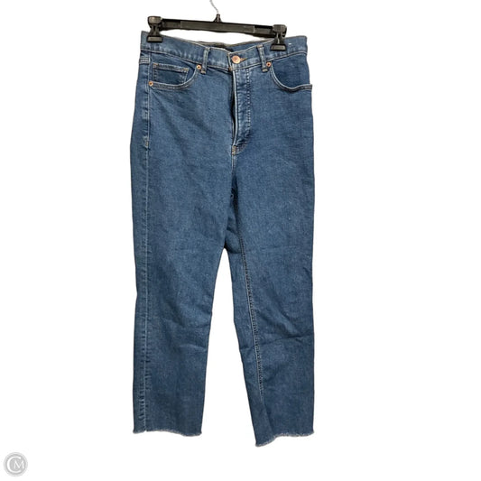 Jeans Straight By Express In Blue Denim, Size: 6
