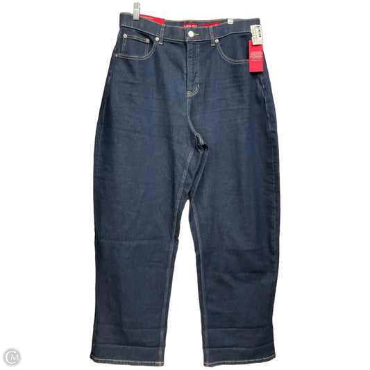 Jeans Straight By Spanx In Blue Denim, Size: 16
