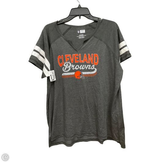 Top Short Sleeve By Nfl In Grey, Size: Xxl