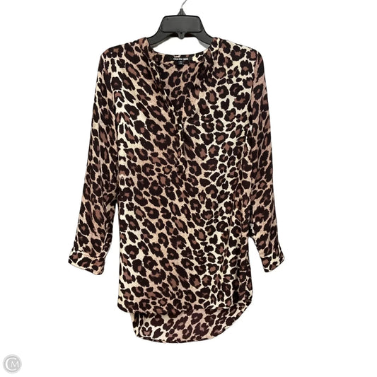 Tunic Long Sleeve By Gianni Bini In Animal Print, Size: Xs