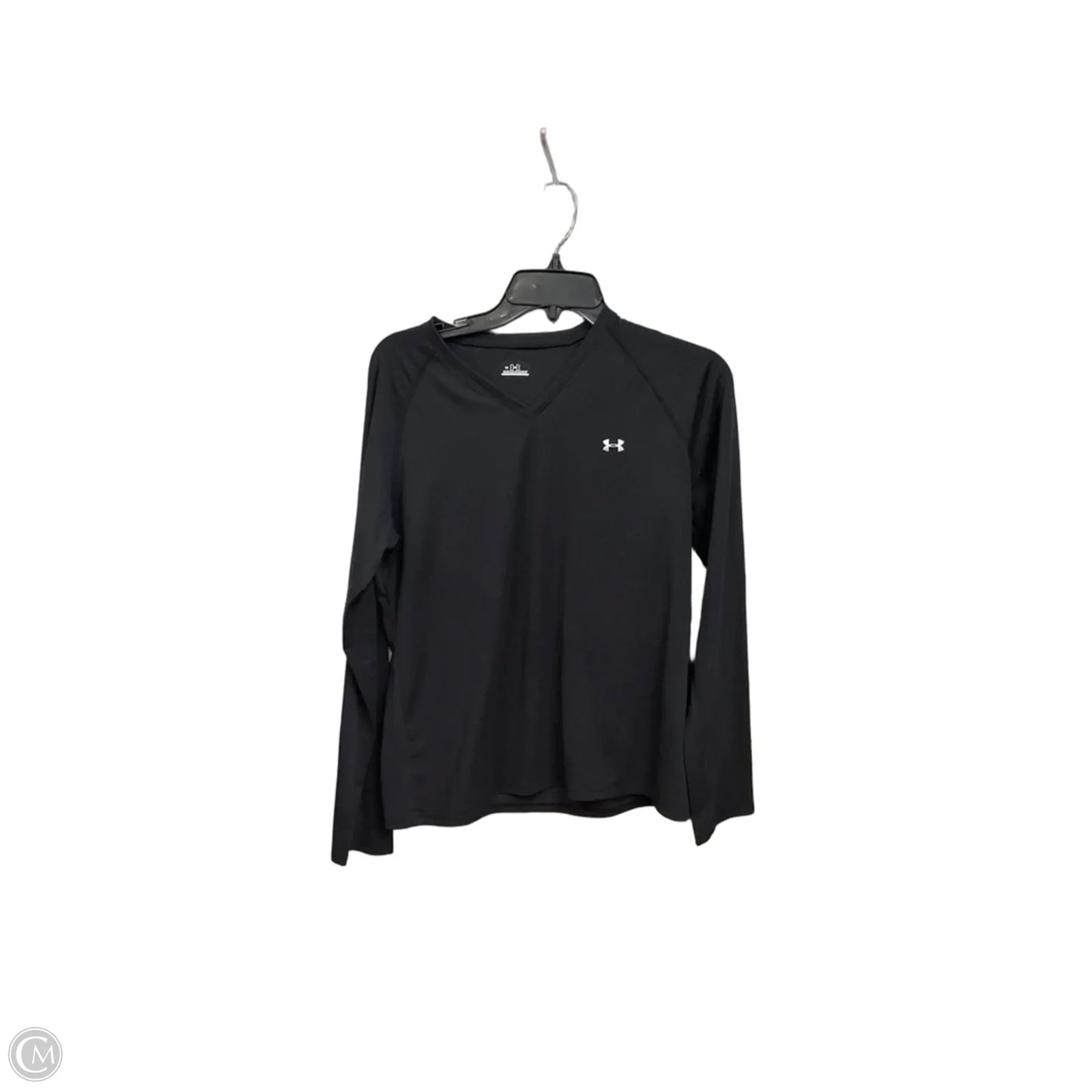 Athletic Top Long Sleeve Crewneck By Under Armour In Black, Size: L