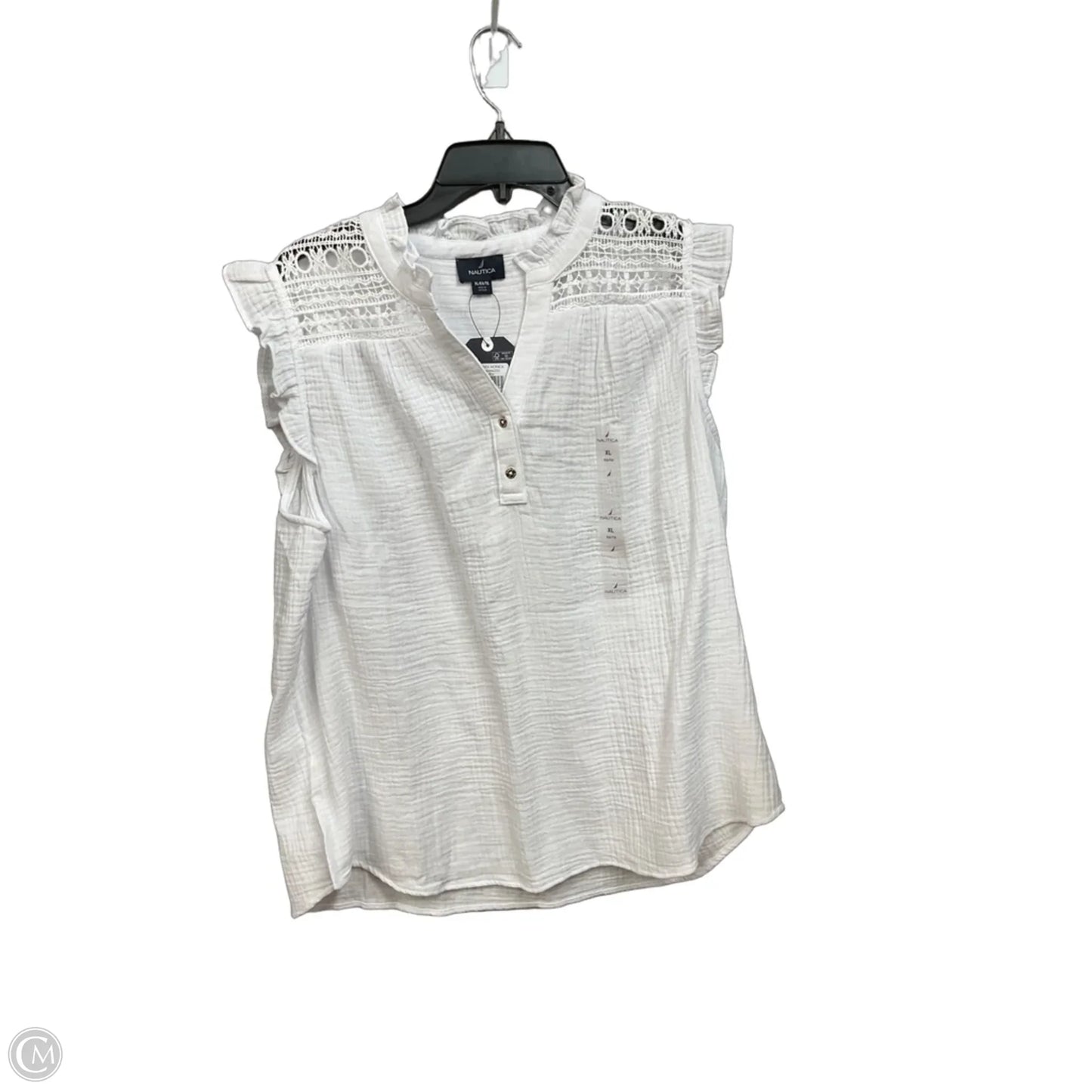 Top Sleeveless By Nautica In White, Size: Xl