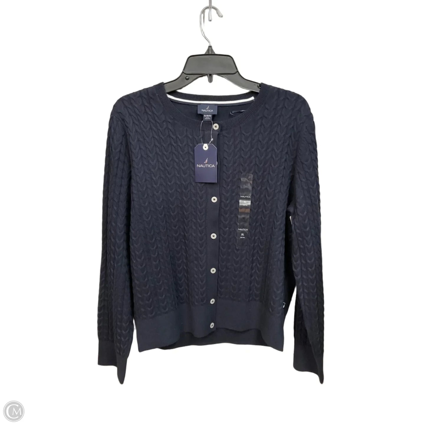 Cardigan By Nautica In Navy, Size: Xl