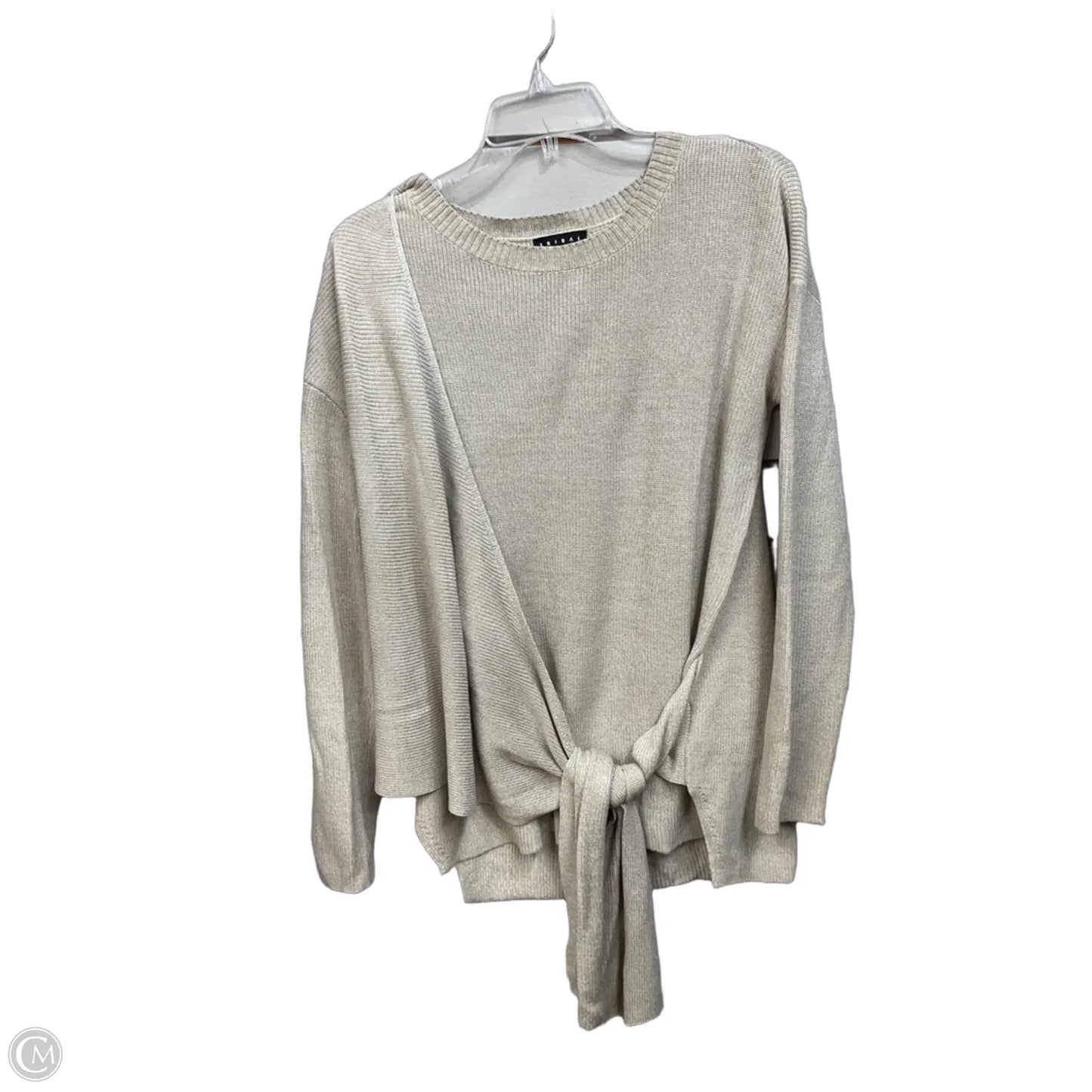 Top Long Sleeve By Tribal In Beige, Size: L