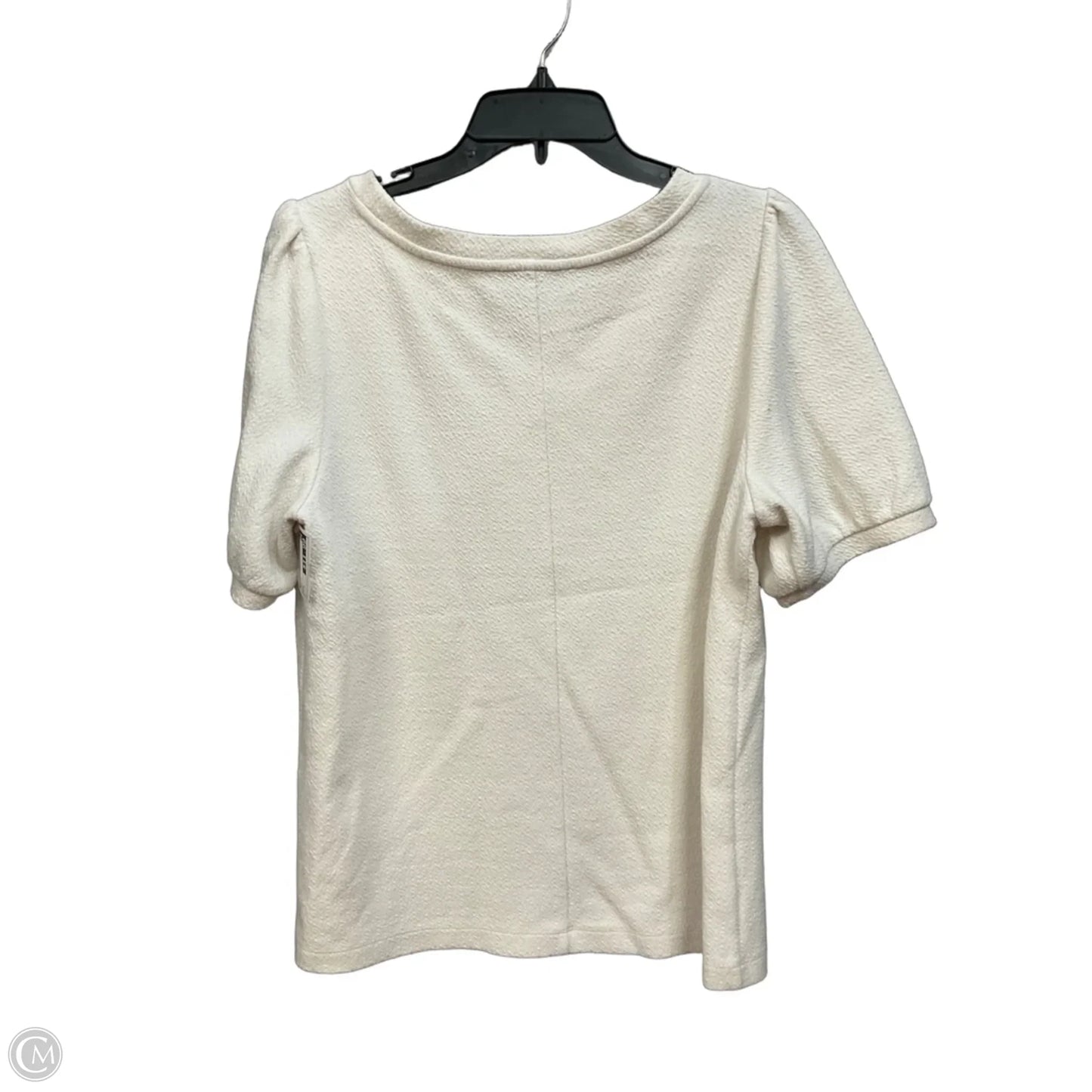 Top Short Sleeve By Loft In Cream, Size: L