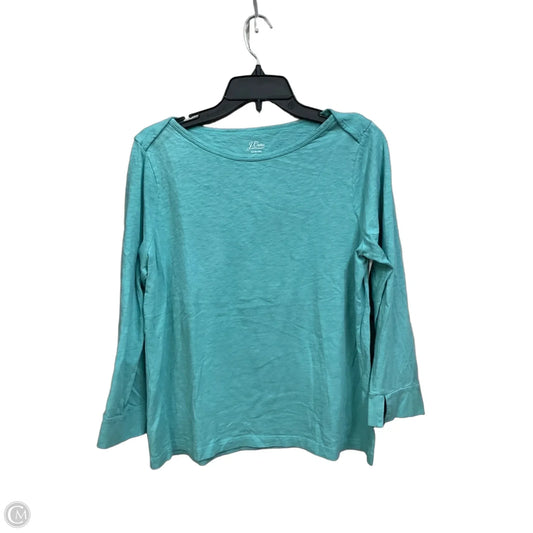 Top Long Sleeve Basic By J. Crew In Aqua, Size: L