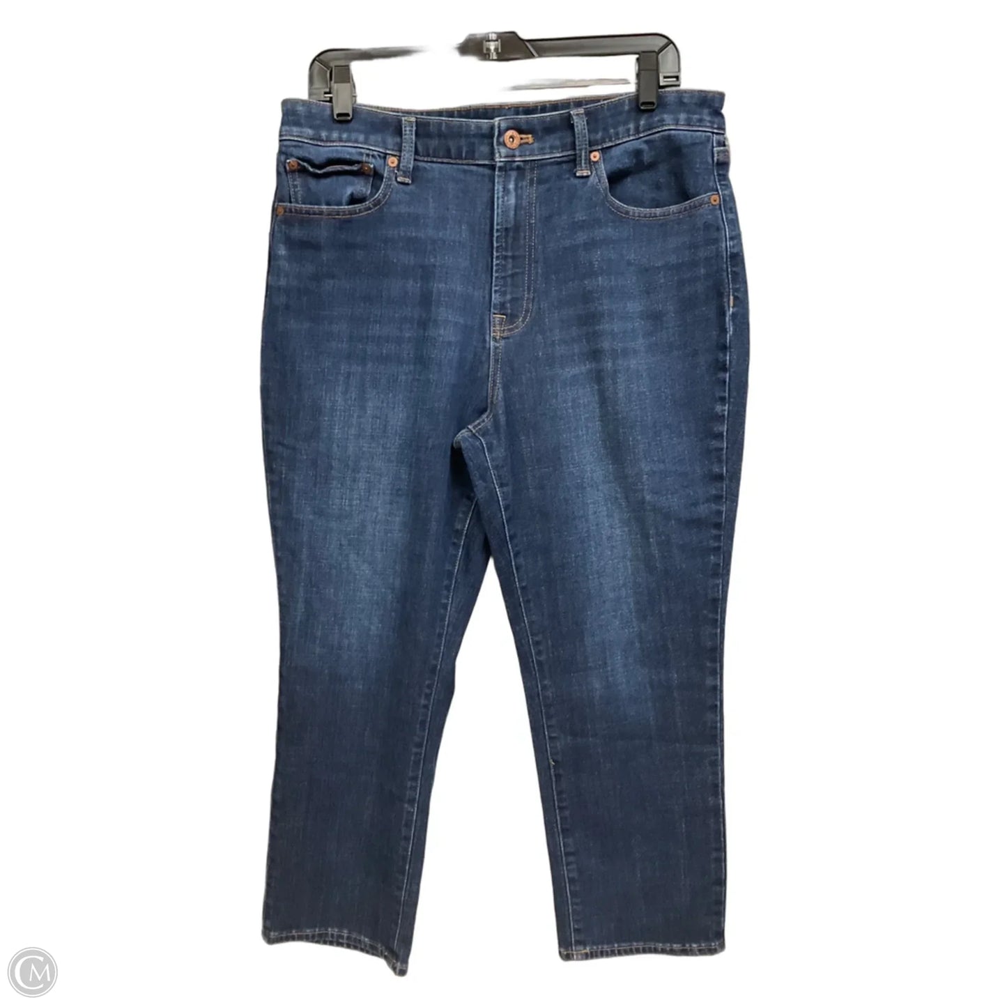Jeans Straight By Talbots In Blue Denim, Size: 14p