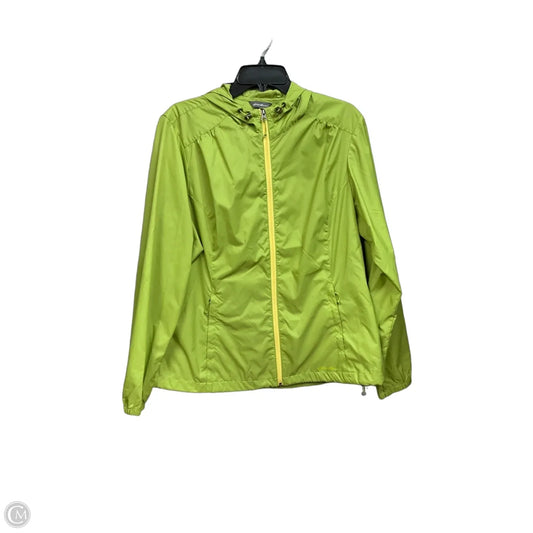 Jacket Windbreaker By Eddie Bauer In Chartreuse, Size: Xl