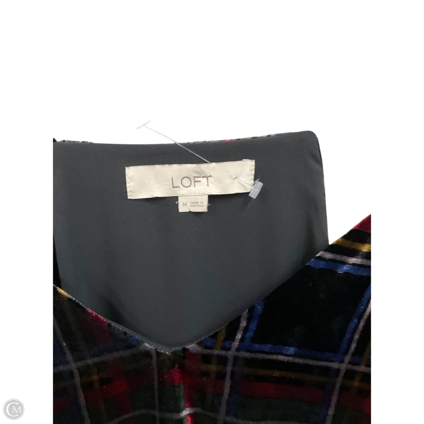 Top Sleeveless By Loft In Plaid Pattern, Size: M