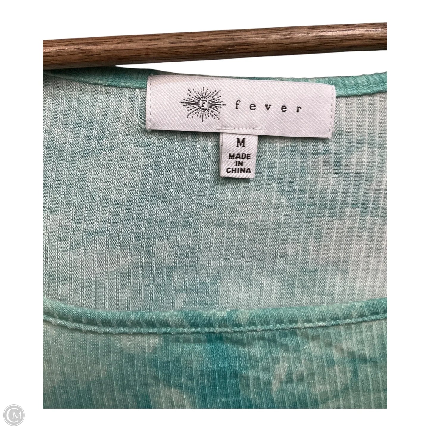 Top Long Sleeve By Fever In Aqua, Size: M