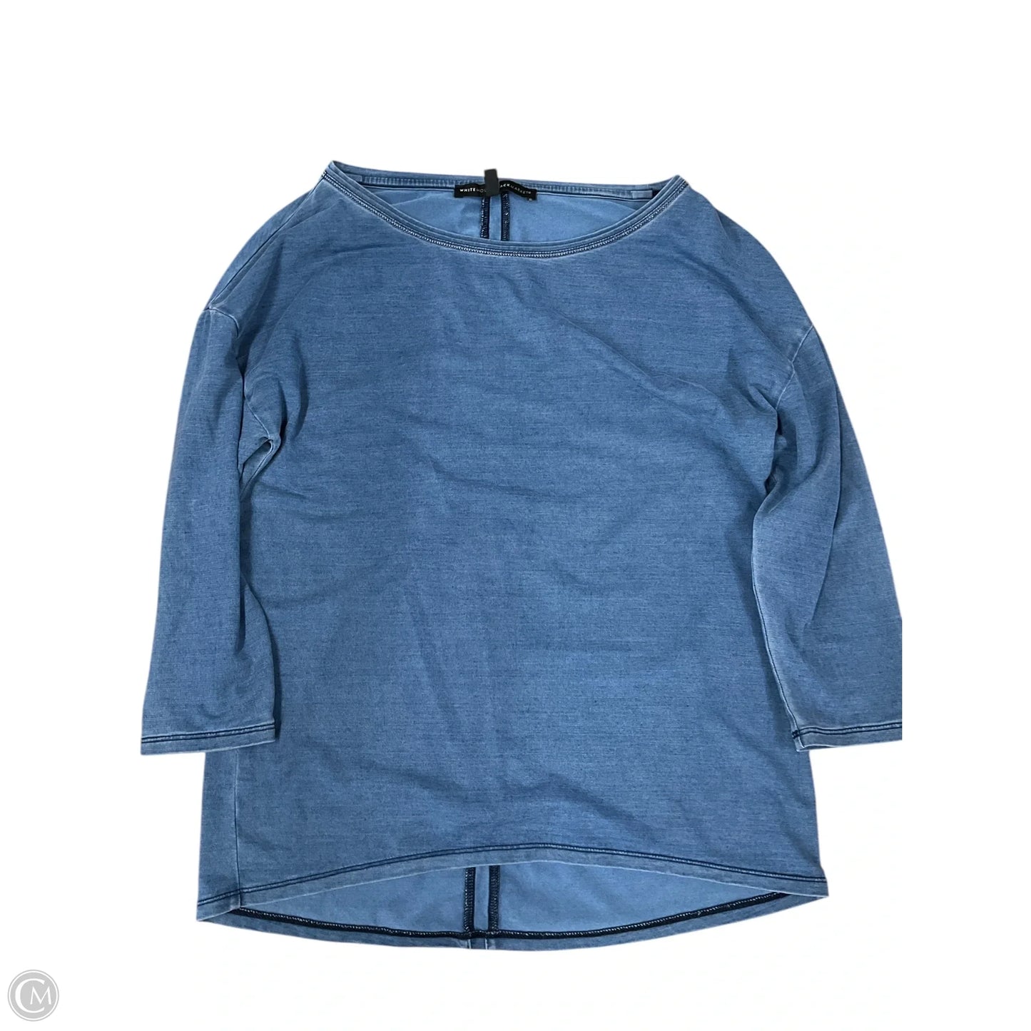 Top 3/4 Sleeve By White House Black Market In Blue, Size: Xxs