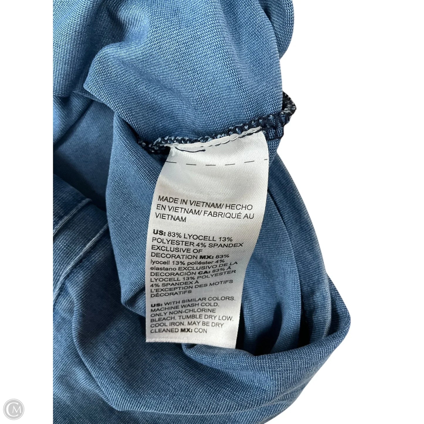 Top 3/4 Sleeve By White House Black Market In Blue, Size: Xxs