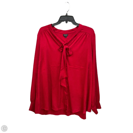 Blouse Long Sleeve By Torrid In Red, Size: 2x