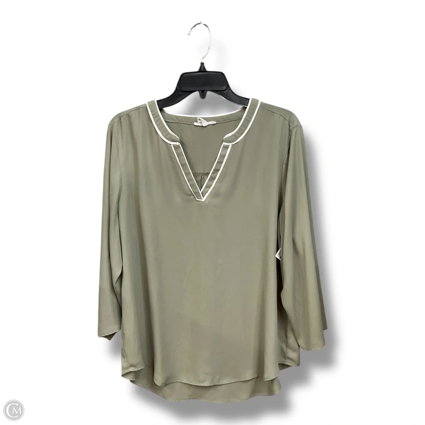 Top 3/4 Sleeve By Maurices In Green, Size: Xl