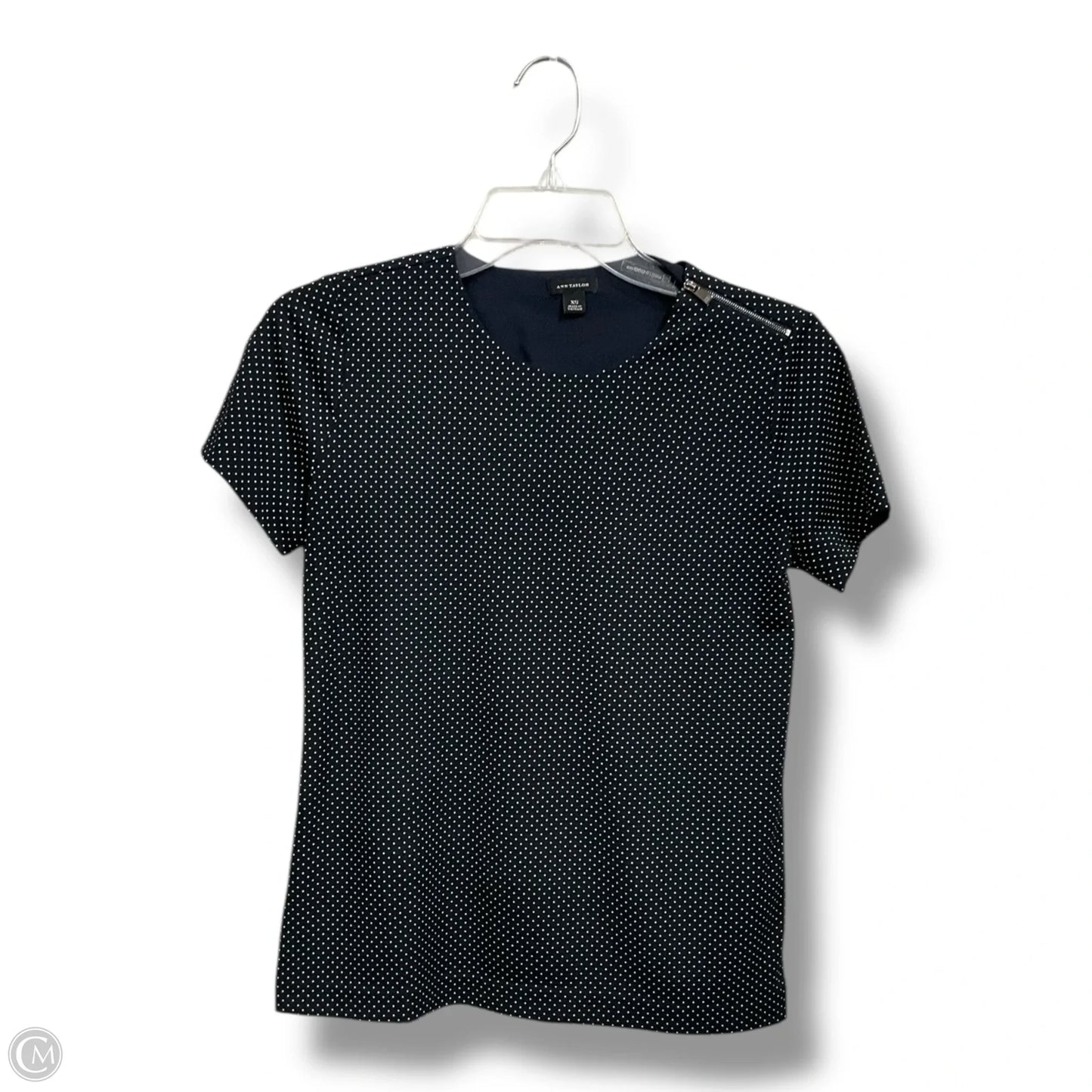 Top Short Sleeve By Ann Taylor In Polkadot Pattern, Size: Xs