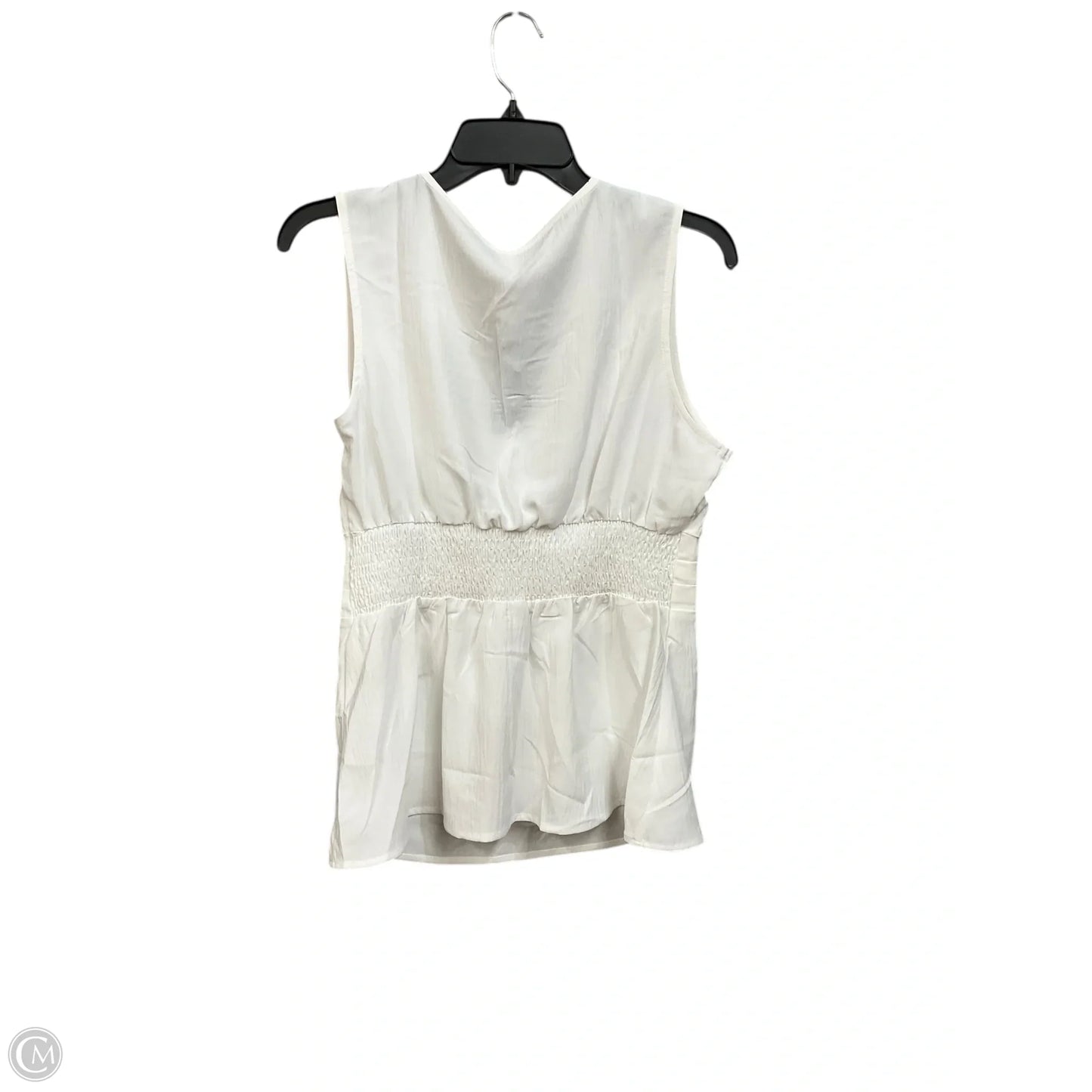 Top Sleeveless By Clothes Mentor In White, Size: M