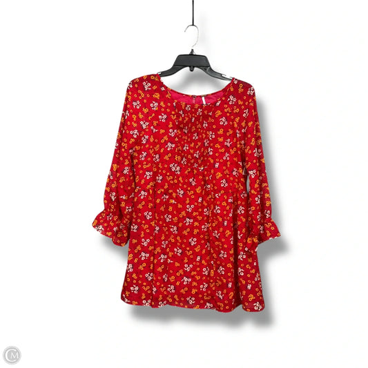 Tunic Long Sleeve By Free People In Floral Print, Size: M