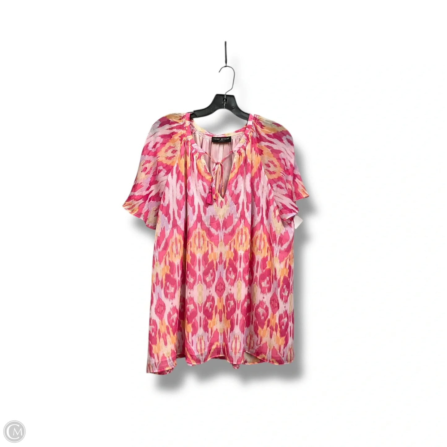 Top Short Sleeve By Lane Bryant In Multi-colored, Size: 3x