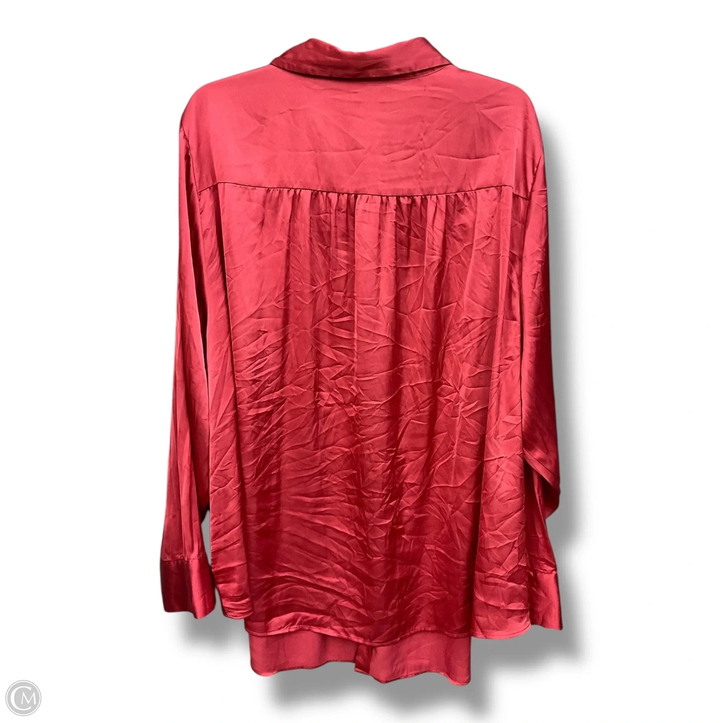 Blouse Long Sleeve By Torrid In Pink, Size: 4x