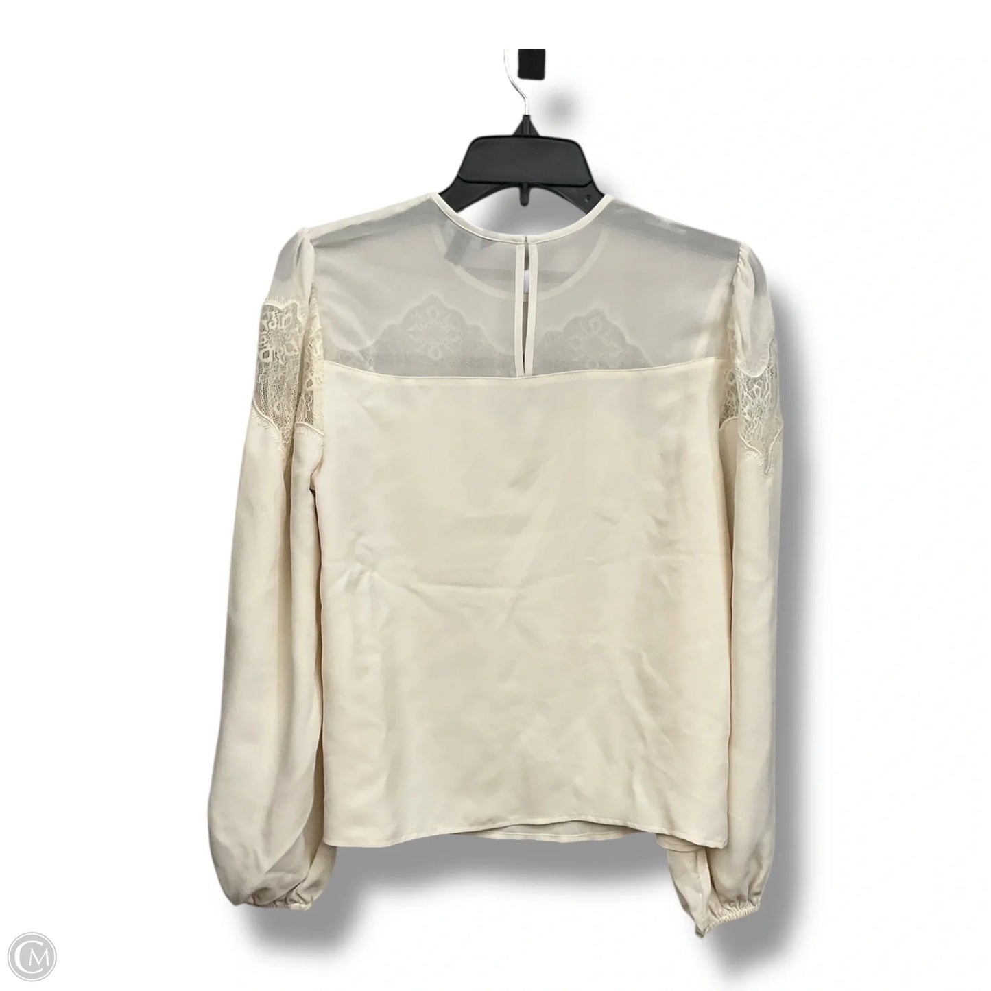 Top Long Sleeve By Express In Cream, Size: S