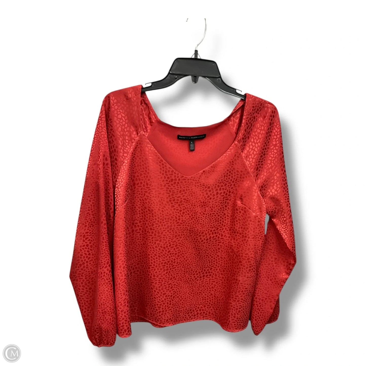 Top Long Sleeve By White House Black Market In Red, Size: L