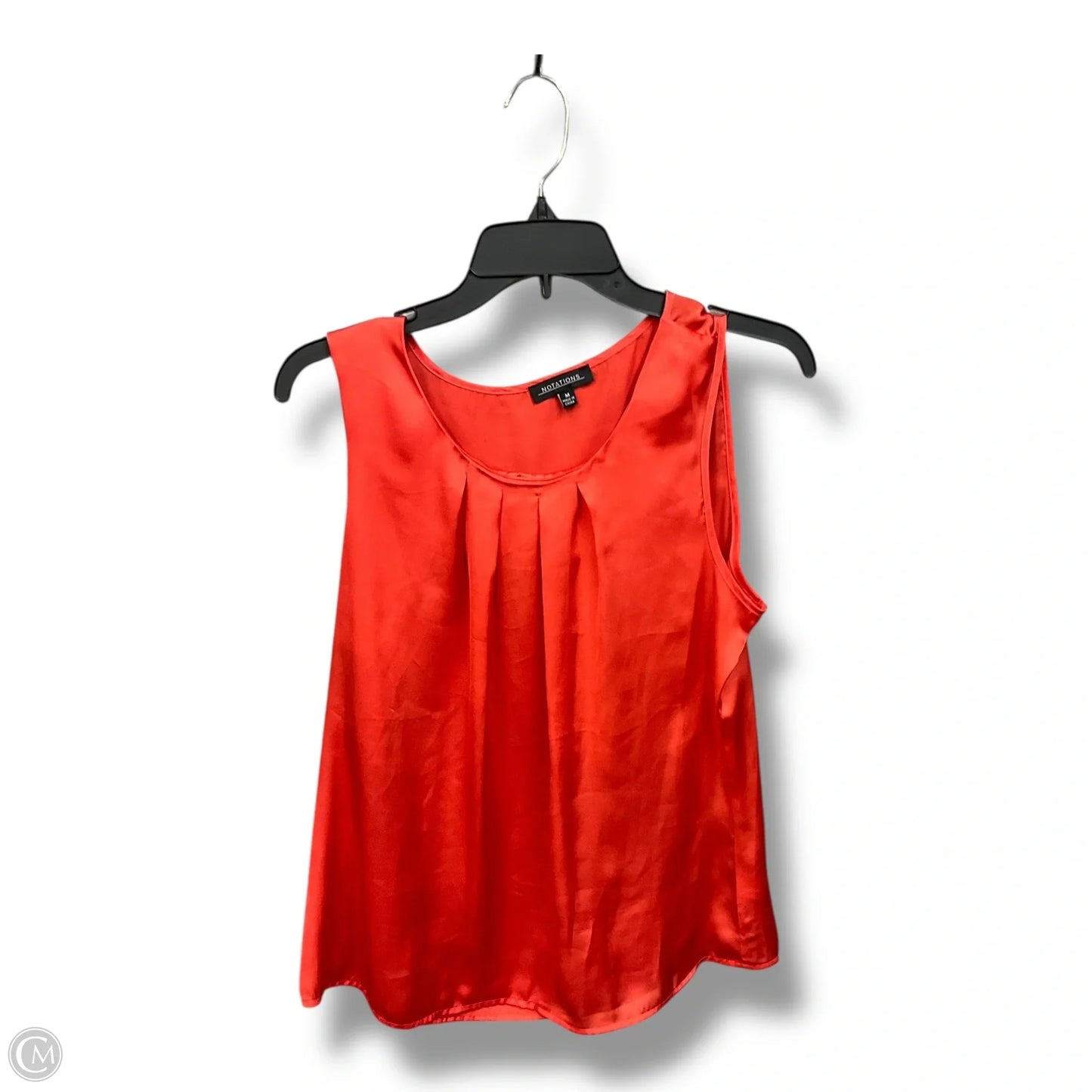 Top Sleeveless By Notations In Coral, Size: M