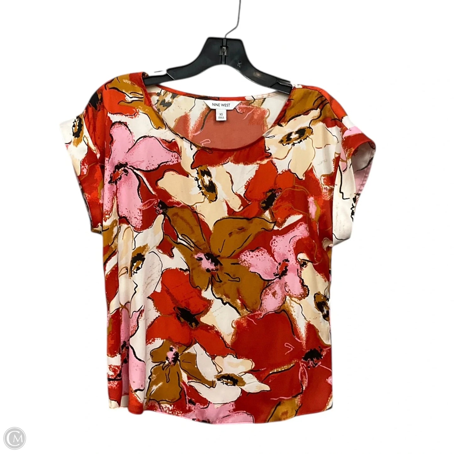 Top Sleeveless By Nine West In Floral Print, Size: Xs