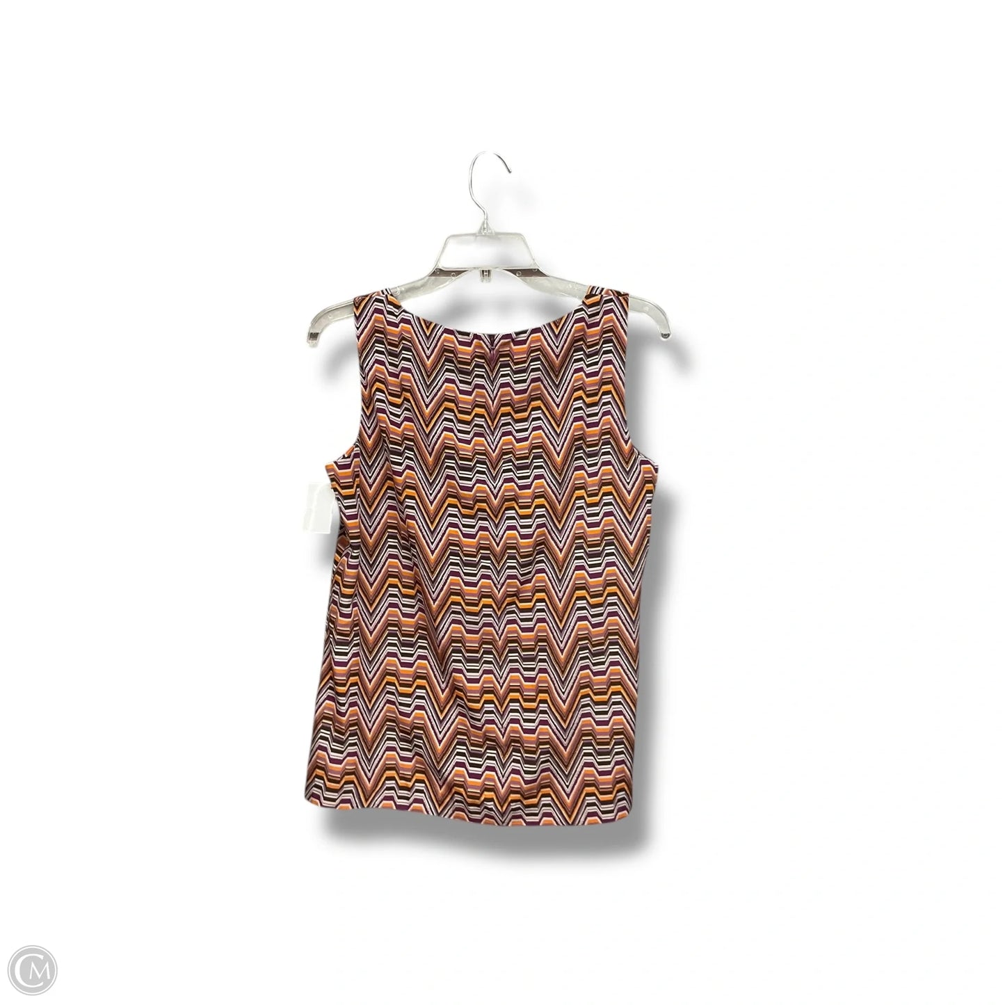 Top Sleeveless By Dana Buchman In Chevron Pattern, Size: S