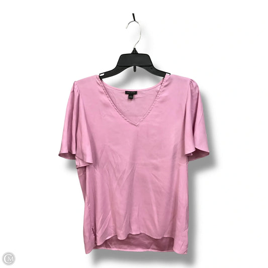 Top Short Sleeve By Ann Taylor In Pink, Size: S
