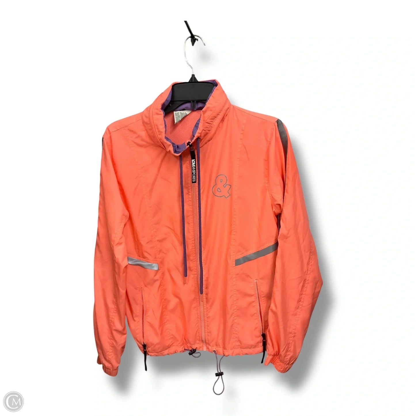 Athletic Jacket By Love & Sports In Peach, Size: Xs