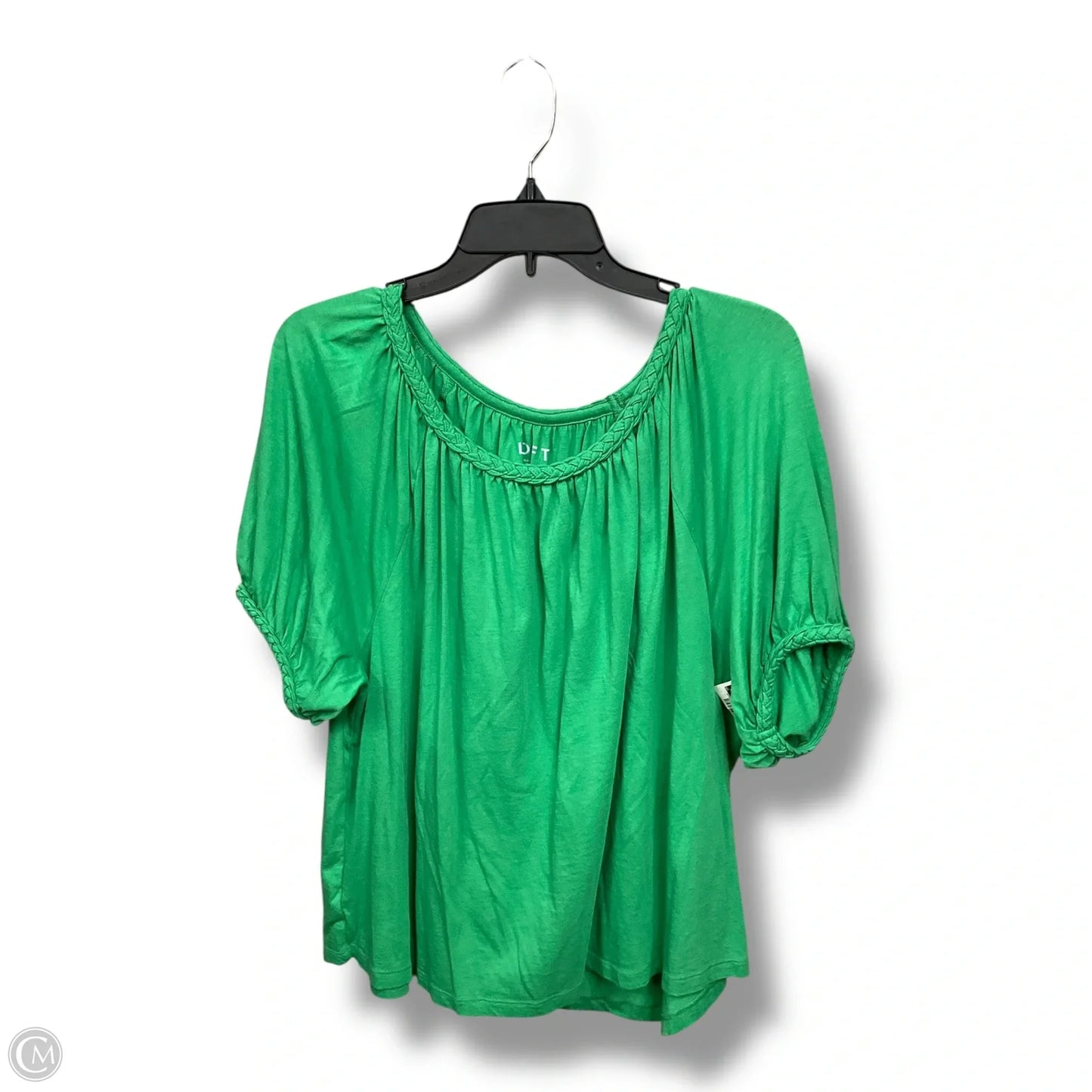Top Short Sleeve By Loft In Green, Size: L