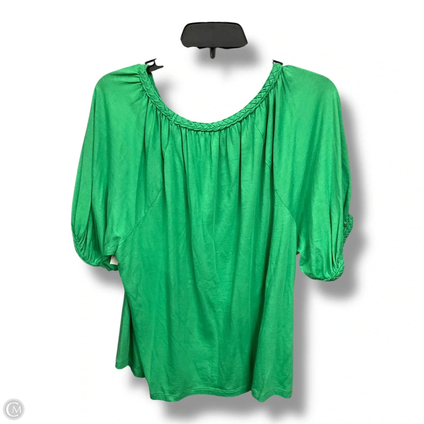 Top Short Sleeve By Loft In Green, Size: L