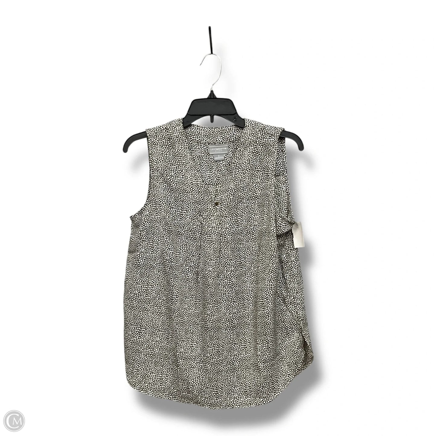 Top Sleeveless By Liz Claiborne In Polkadot Pattern, Size: S