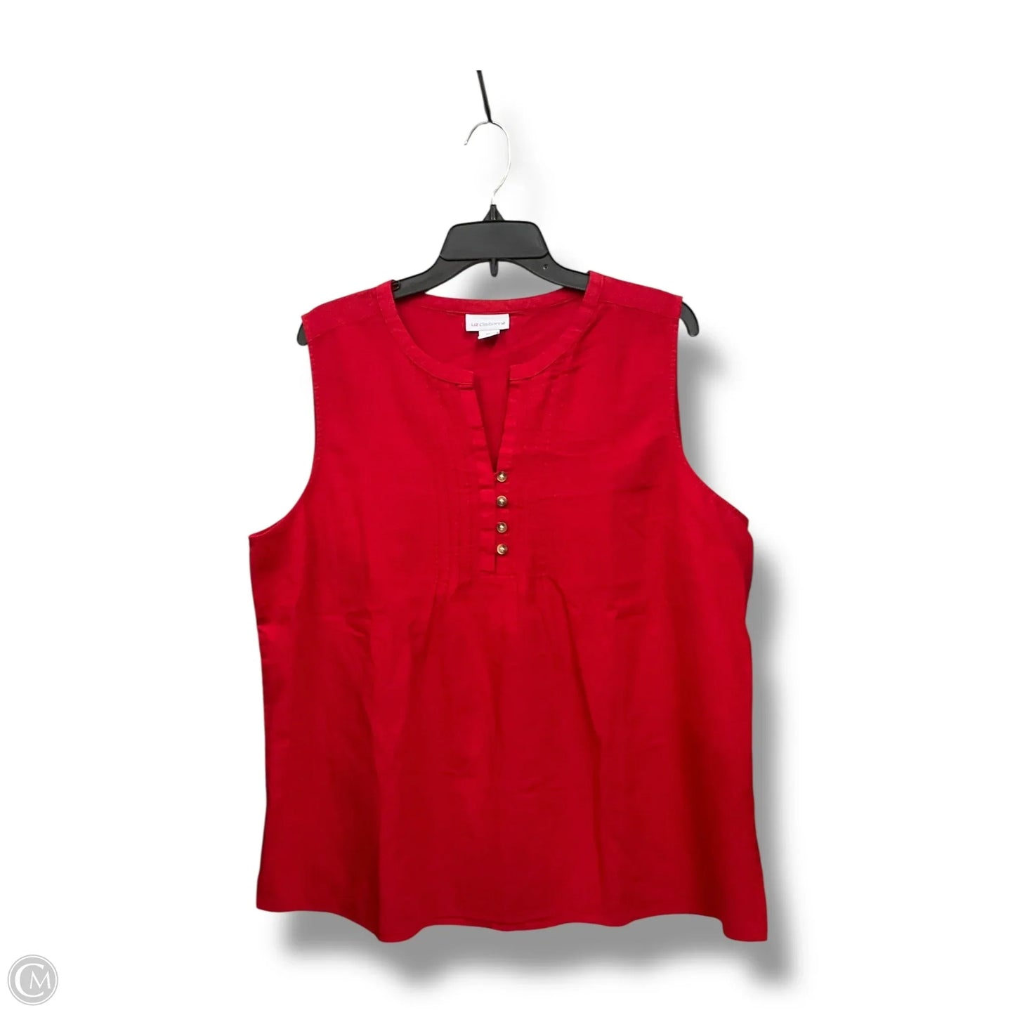 Top Sleeveless By Liz Claiborne In Red, Size: Xl
