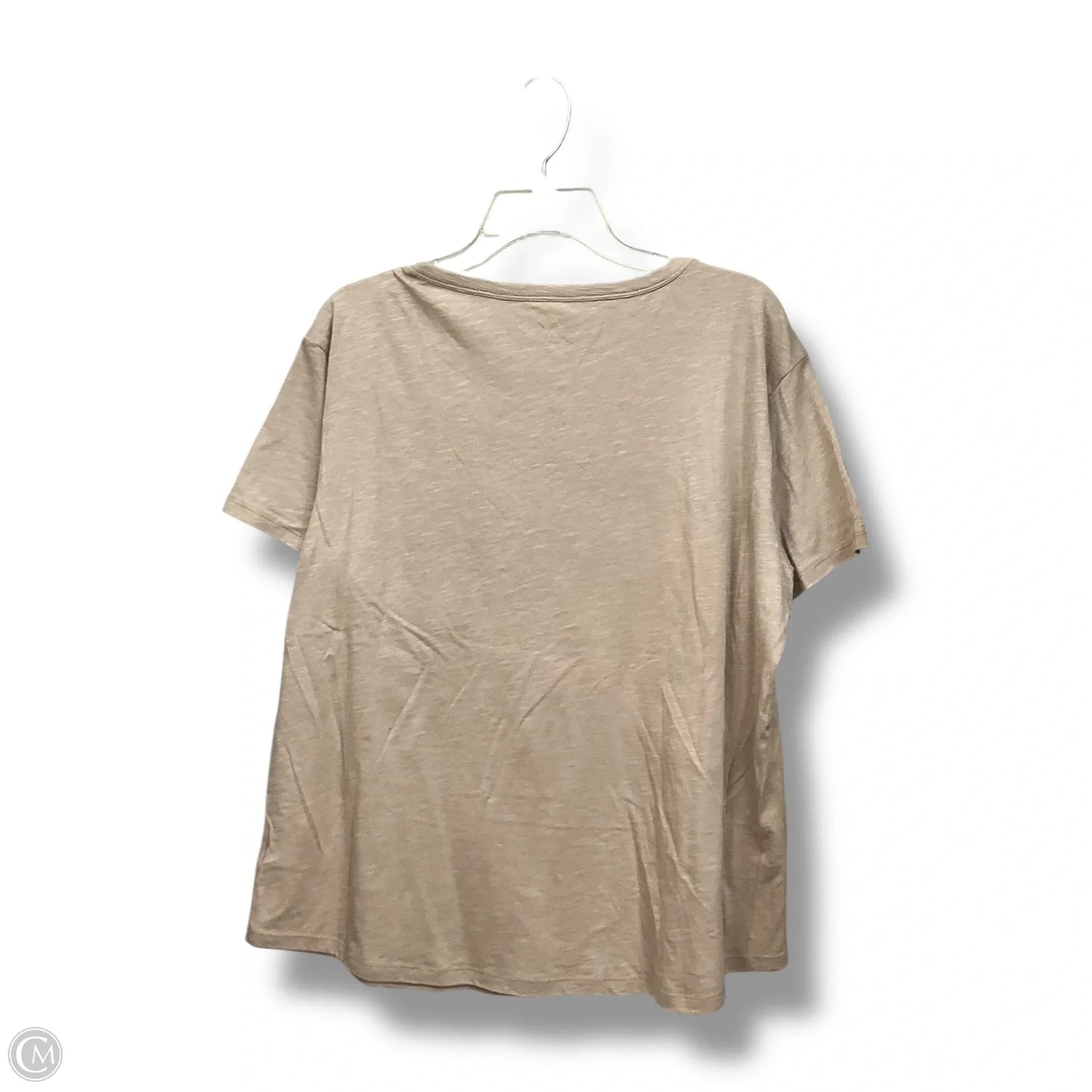 Top Short Sleeve By Ana In Beige, Size: Xxl