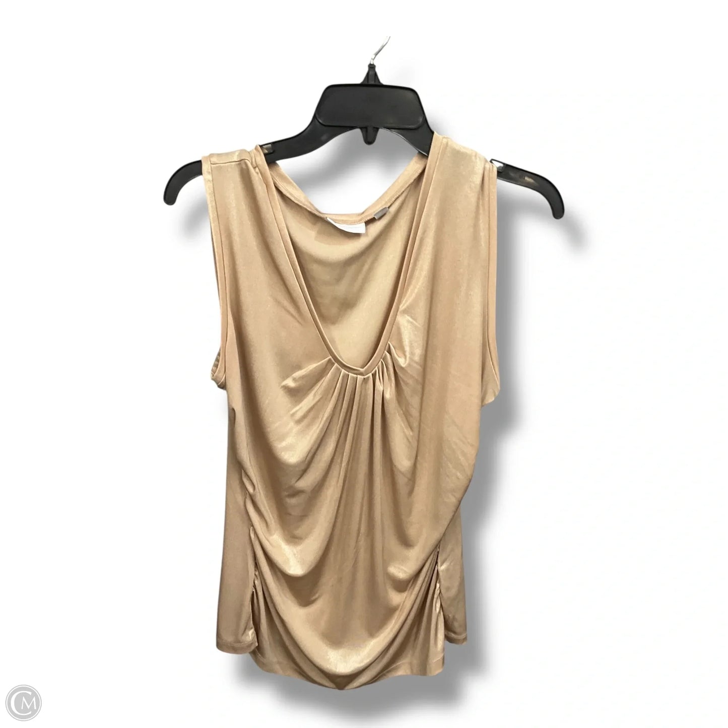 Top Sleeveless By New York And Co In Gold, Size: L