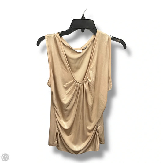 Top Sleeveless By New York And Co In Gold, Size: L