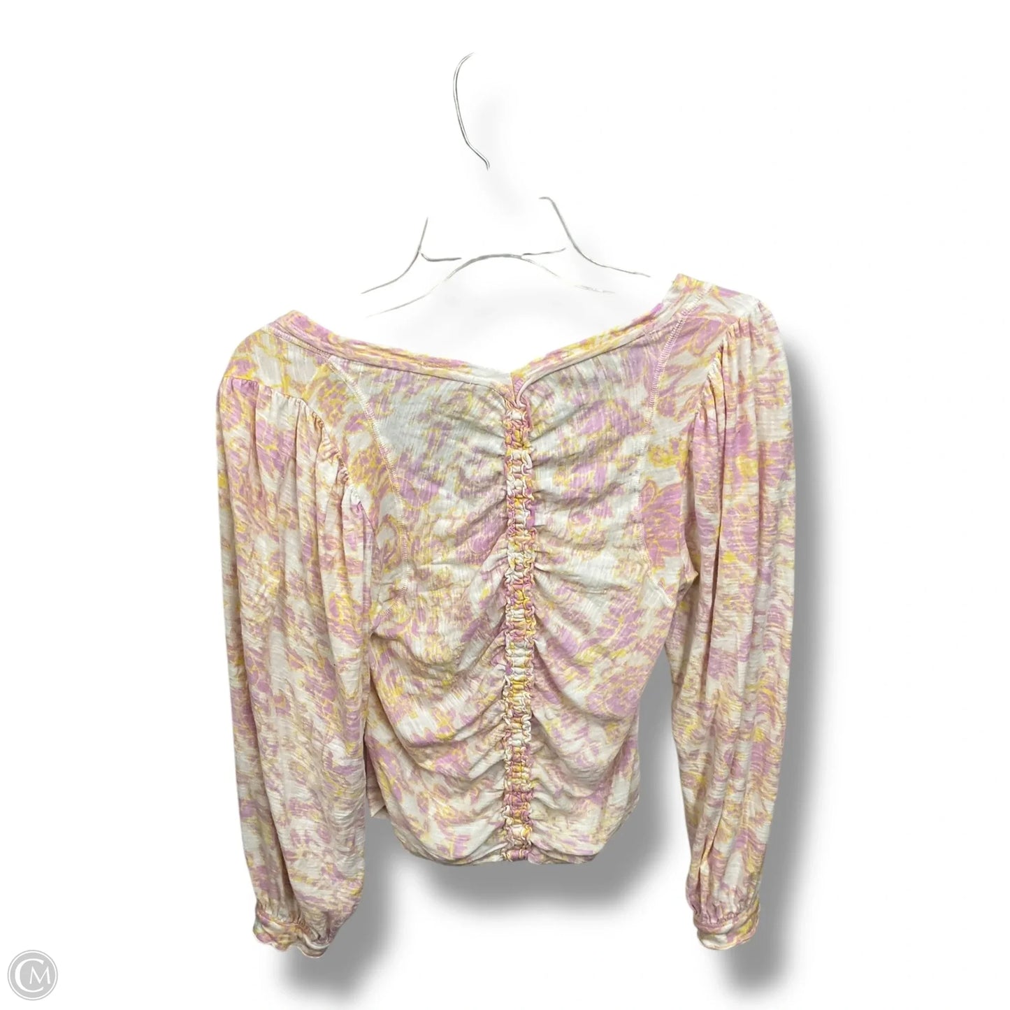 Top Long Sleeve By Free People In Floral Print, Size: S